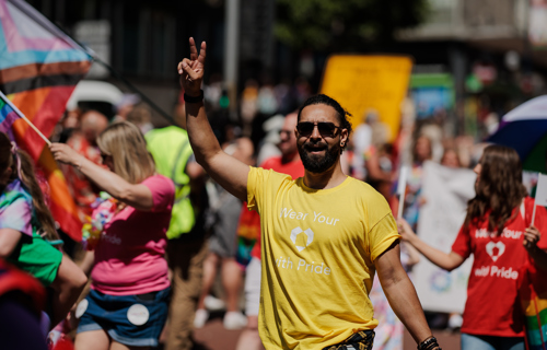 MH staff member at pride