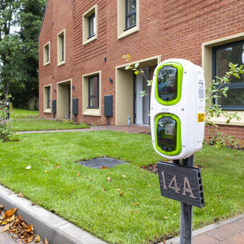 Electric charging point in front of house